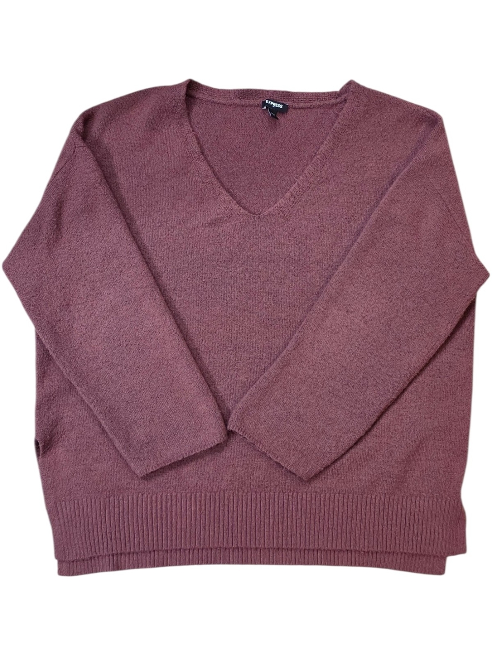 Express Women’s V-Neck Sweater in Dusty Rose